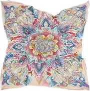 [sanluoli] Boho Style Flower Floral Retro Rustic square silk scarf pashmina essentials head wrap for women for neck chales para mujer, Boho Style Flower Floral Retro Rustic