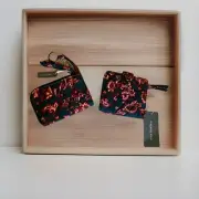 Vera Bradley Victorian Vines Bundle: Zip Card Pouch + Small Tab Wallet