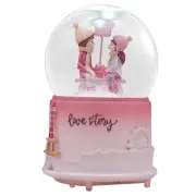 Musical Snow Globes Light up Crystal Ball Valentine Music Box Snow Globe Gift