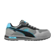 Puma Men's 643035 Front Side Gray Blue Low Composite Toe Metal Free Work Shoes