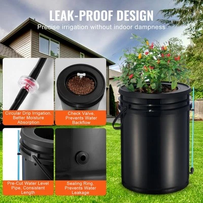 DWC Hydroponic Deep Water Culture System 20L with Top Drip Bucket Garden