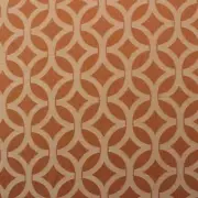 WAVERLY LUDLOW LATTICE PERSIMMON ORANGE GEOMETRIC JACQUARD FABRIC BY YARD 55"W