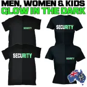 SECURITY GLOW IN THE DARK T-SHIRT bouncer doorman uniform nightclub birthday