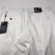 Under Armour Men's 38/34 White Golf Pants Showdown Tapered 1309546 100