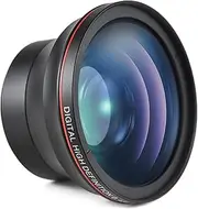 58mm Camera Lens Kit with 0.43X Wide Angle Lens + Macro Lens Aluminum Alloy DSLR Camera Lens Replacement for Canon EOS 70D/77D/80D/1100D/700D/650D/600D/550D/300D/100D & Canon Transparent