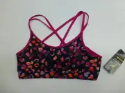 2 Old Navy Active Girls S(6-7) M(8) Pink Leopard Lined Go-Dry Sports Bra Lot NWT