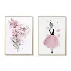 Wall Art 60cmx90cm Dancing Ballerina in Paris 2 Sets Gold Frame Canvas