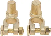 Car Battery Terminal Connector Positive And Negative Top Post Quick Release Disconnect Car Battery Cable Terminal (gold) (2pcs)