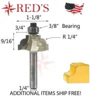 Tideway Carbide Pro LC07030804 1/4" R Classical Cove 1/4" shank router bit