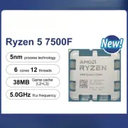 For AMD Ryzen 5 7500F R5 3.7GHz 6-Core 12-Thread CPU Processor 5NM L3=32M Socket
