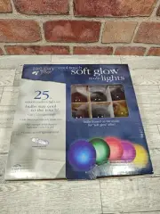 Holiday Time Cool Touch Soft Glow 25 Party Patio Multi Lights with Bulbs NIB