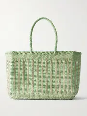 [Dragon Diffusion] Dragon Diffusion - Bali Basket Woven Leather Tote - Mint - One size One size Green