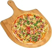Pizza Peel, Bamboo Pizza Cutting Board, Cutting Board with Handle for Restaurant Baking Homemade and Bread Fruit Vegetables Cheese, 39x29.5 cm