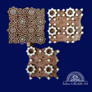 Hand Curved Wooden Print Making Stamps Tricolor Blocks