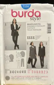 Burda Style 7134 Pant suit Size 12-24 uncut sewing pattern