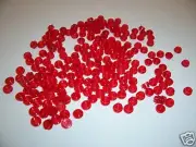 LEGO - Transparent RED - 1x1 Round plates (200) - NEW!