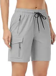 [GymBrave] Women's Hiking Shorts Quick Dry Lightweight Cargo Shorts for Outdoor Athletic Travel with Pockets