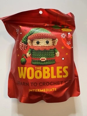 The Woobles BERNARD THE ELF Learn To Crochet Kit Intermediate Holiday Edition