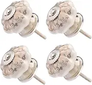 Ceramic Knob,Cabinet,Furniture Pull Handles,Door Pull,Drawer Pull Handle,4pcs, Knobs Ceramic 42mm Vintage Drawer Pull Handle DIY Furniture Cabinet Cupboard Wardrobe Dresser Door Replacement Accessory