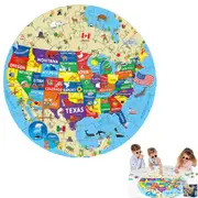 World Map Puzzle World Jigsaw Puzzle Round Geography Puzzle for Kids