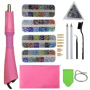 12grids Mix Crystal DMC Hot Fix Rhinestones Set/ EU/US PLUG Hotfix Applicator