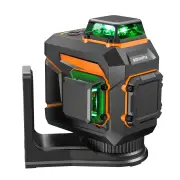 GOCHIFIX 2x360° Laser Level Leveling Green 360 Self Line Laser Level Tool Wall Suction Stand Receiver 100ft Line Laser f