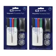 16x Quartet Accessory Pack Magnetic Storage Cup w /Eraser/Markers For Whiteboard