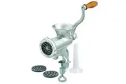 DAVIS & WADDELL CAST IRON MEAT MINCER NO.8 + 3 BLADES