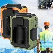 Wearable Blue Collar Breeze Ac,Blue Collar Breeze - Portable Waist Fan,Belt Fan Clip on Waist Portable Cooling Fan,Clip on Waist Fan for Outdoors,Wearable Fan for Outdoor (Mixed Pack)