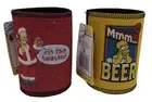 THE SIMPSONS HOMER TIS THE SEASON & MMM... BEER Can Bottle Cooler Stubby Holders
