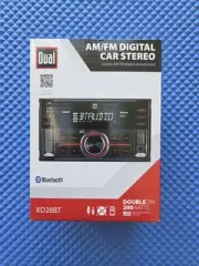 Dual XD28BT AM FM Radio Aux USB Double Din Bluetooth Digital Car Stereo 200W NOS