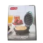Dash Mini Aqua 4" Waffle Maker Non Stick Cute Gift Cooking Breakfast Dessert