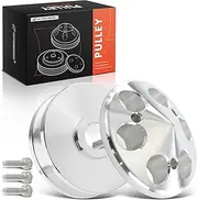 A-Premium Alternator Pulley with Single-Groove Machined Aluminum Compatible with 1955-1985 Chevrolet Small Block - V8 283, 302, 305, 307, 327, 350, 400