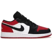 Air Jordan 1 Low GS Bred Toe - US4Y/US5.5W/EU36