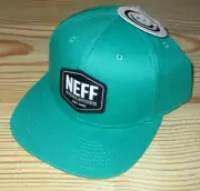 MENS NEFF GREEN HAT SNAPBACK ADJUSTABLE CAP ONE SIZE