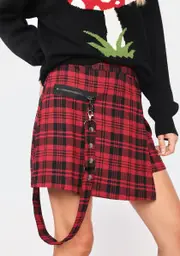 [Dangerfield] Escape My Affection Plaid Skort