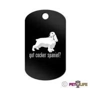Got Cocker Spaniel Engraved Keychain GI Tag dog english Many Colors