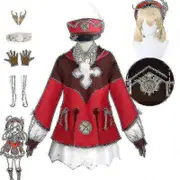 unbrand Anime Game Genshin Impact Klee Cosplay Hat Wig Dress Outfits Halloween Christmas Party For teenager And Women Costumes 130