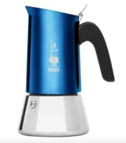 NEW BIALETTI VENUS BLUE 4 or 6 Cup Stainless Steel Moka Stovetop Coffee Maker