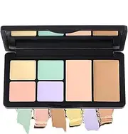 Color Corrector Palette - 6 Colors Contour Palette Cream Concealer Palette,Full Coverage Correcting Concealer Long-Lasting Makeup Palette for Dullness
