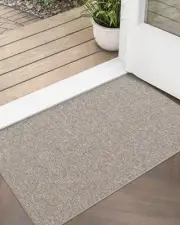 Ultra Thin Door Mat for Entryway, Low Profile Non Slip Rubber Backing Indoor ...