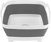 Seymour's Collapse-A Sink 9L - White and Grey Foldable, Compact Washing Basin in White and Grey for Kitchen, Camping, and Outdoor Use