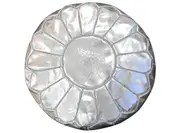 Marrakech Bliss Moroccan Pouffe in Silver