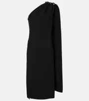 [Bottega Veneta] Bottega Veneta One-shoulder crêpe midi dress AU 12 black