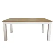 Shellwood 180cm Timber Dining Table - White/Light Oak