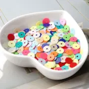 Flat Round Sequins-6mm Solid Color Loose Sequin DIY Craft Sewing Supplies 720Pcs