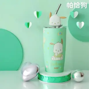 【SANRIO 三麗鷗】凱蒂貓美樂蒂316不鏽鋼一杯雙飲直飲吸管杯隨行杯咖啡杯600ml(大耳狗 酷洛米)