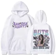 Guts Olivia World Tour Hoodie Olivia Rodrigo Hooded Sweatshirt SNNGV White M