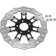 Arlen Ness Black 7 Valve Two-Piece Floating Front Brake Rotor for Touring 08-13