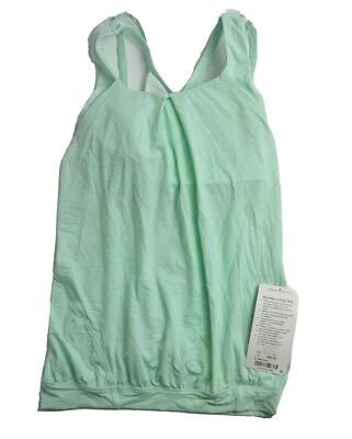 Lululemon Size 4 Mint Tank Top Nouveau Limits Sea Mist Built In Bra NWT READ
